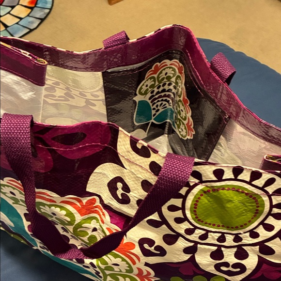 Vera Bradley Market  Floral Totes (2) “Plum Crazy”. 10.00 each - Picture 4 of 5